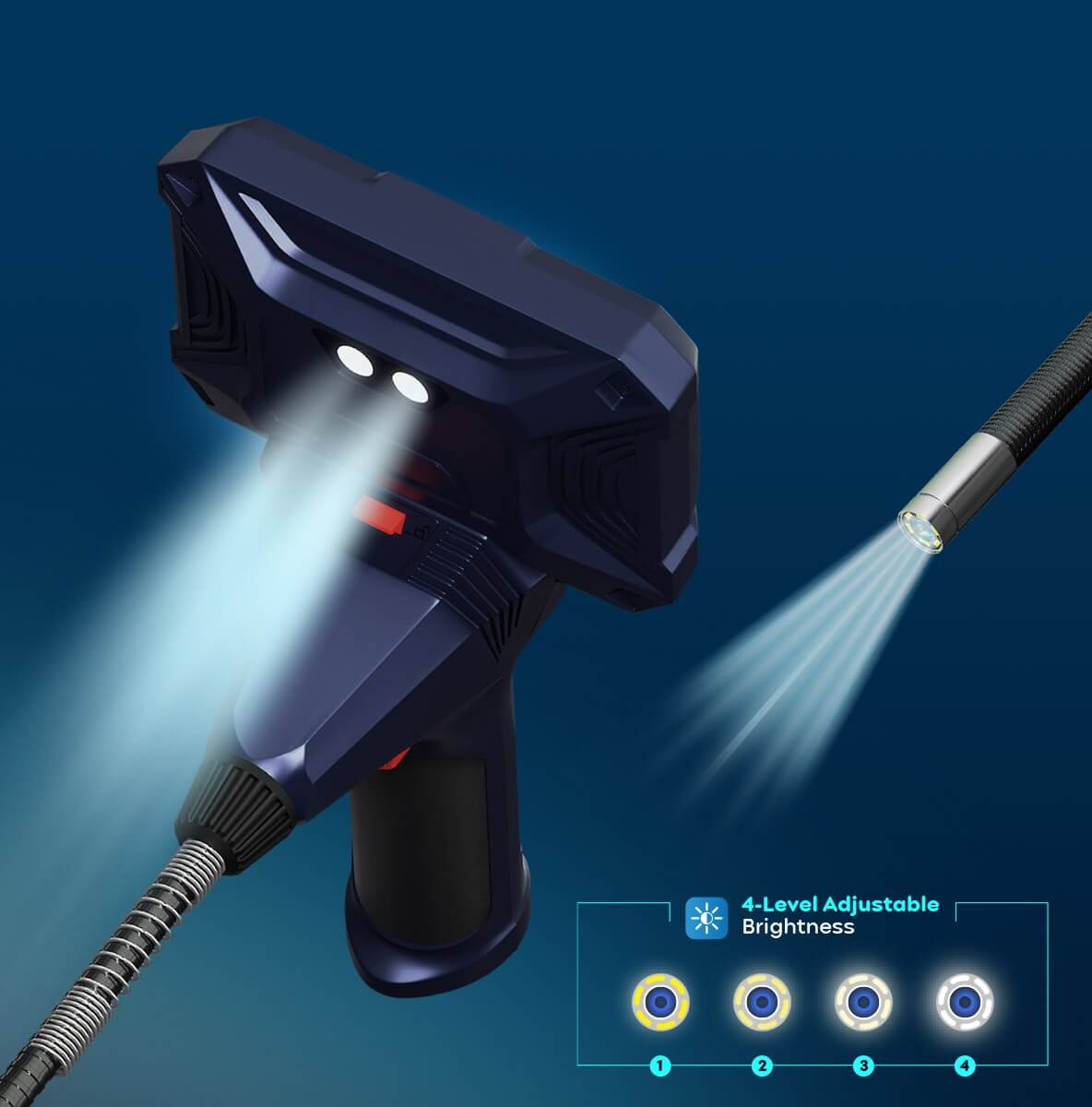 6 Probe LEDs + 2 Work Lights